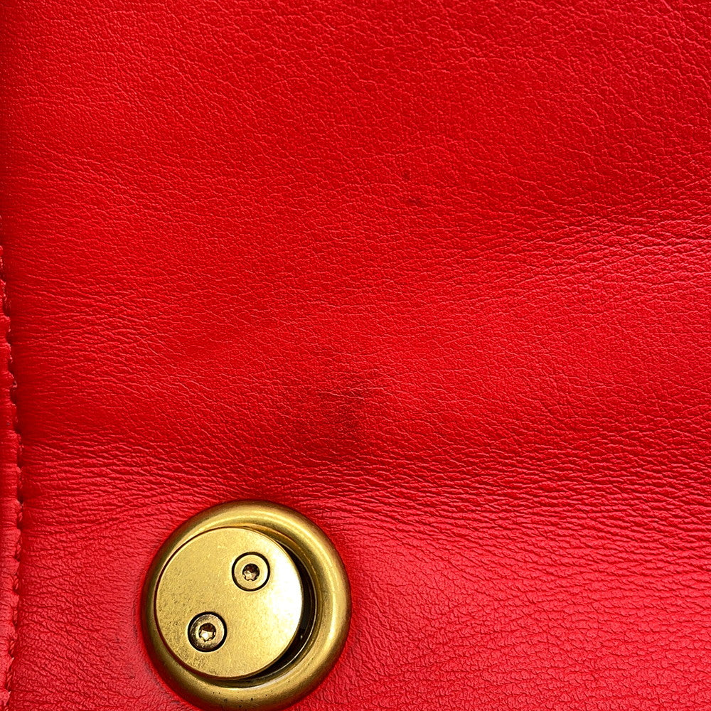 BALENCIAGA Everyday Chain Shoulder Bag Red502027 Leather