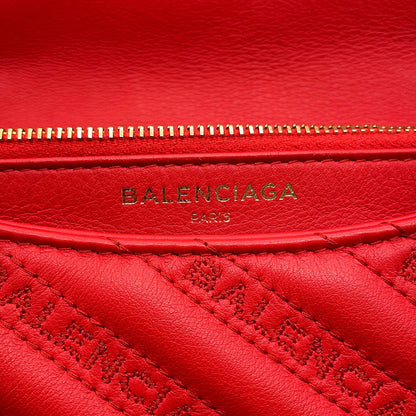 BALENCIAGA Everyday Chain Shoulder Bag Red502027 Leather
