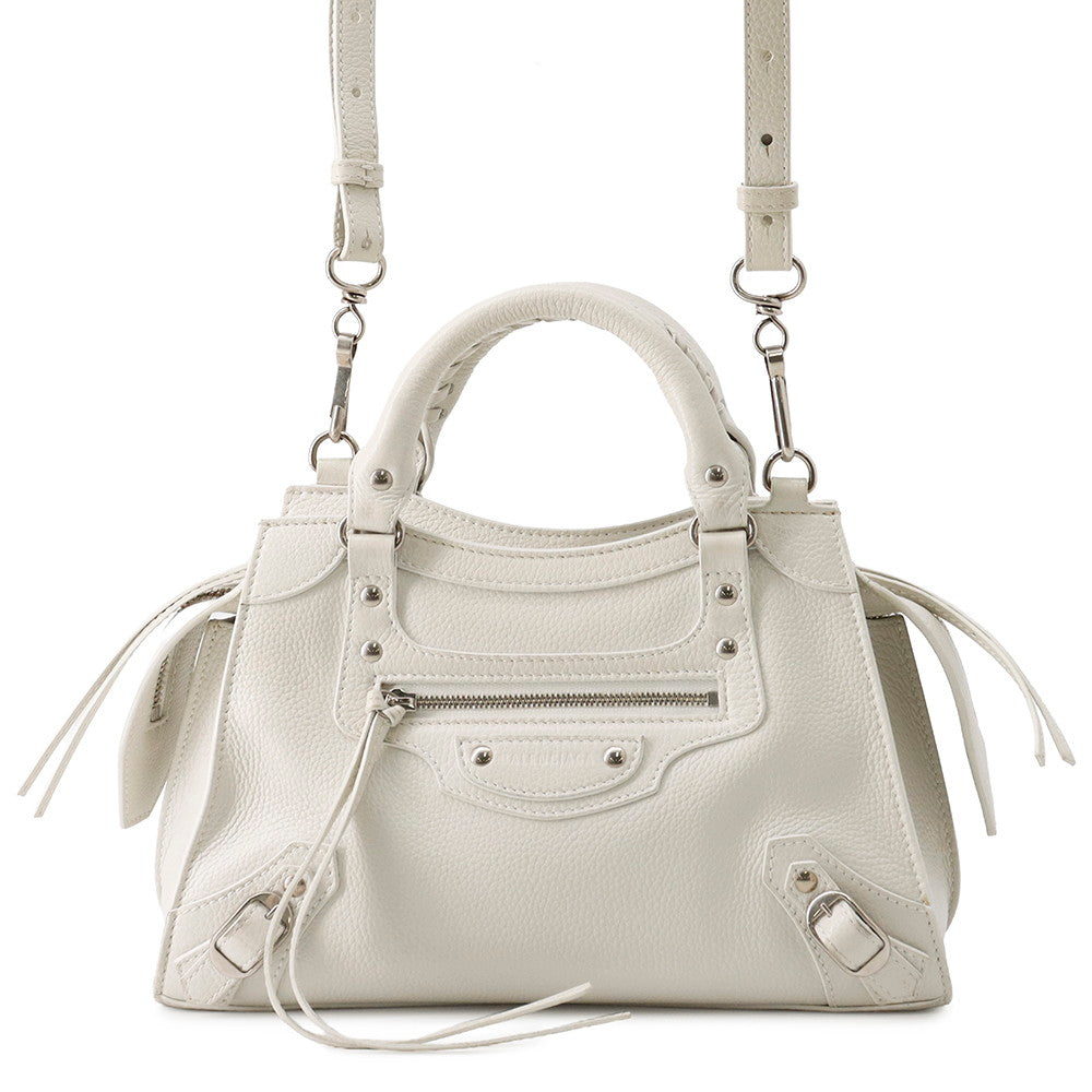 BALENCIAGA Neo-classic 2-way bag White679231 Leather