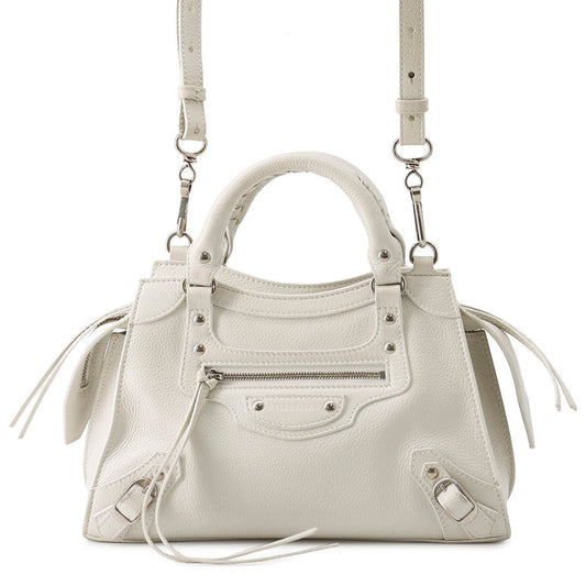 BALENCIAGA Neo-classic 2-way bag White679231 Leather