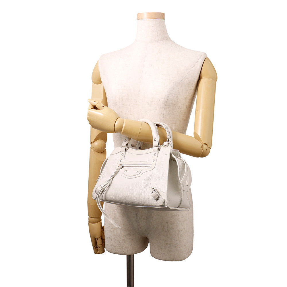 BALENCIAGA Neo-classic 2-way bag White679231 Leather