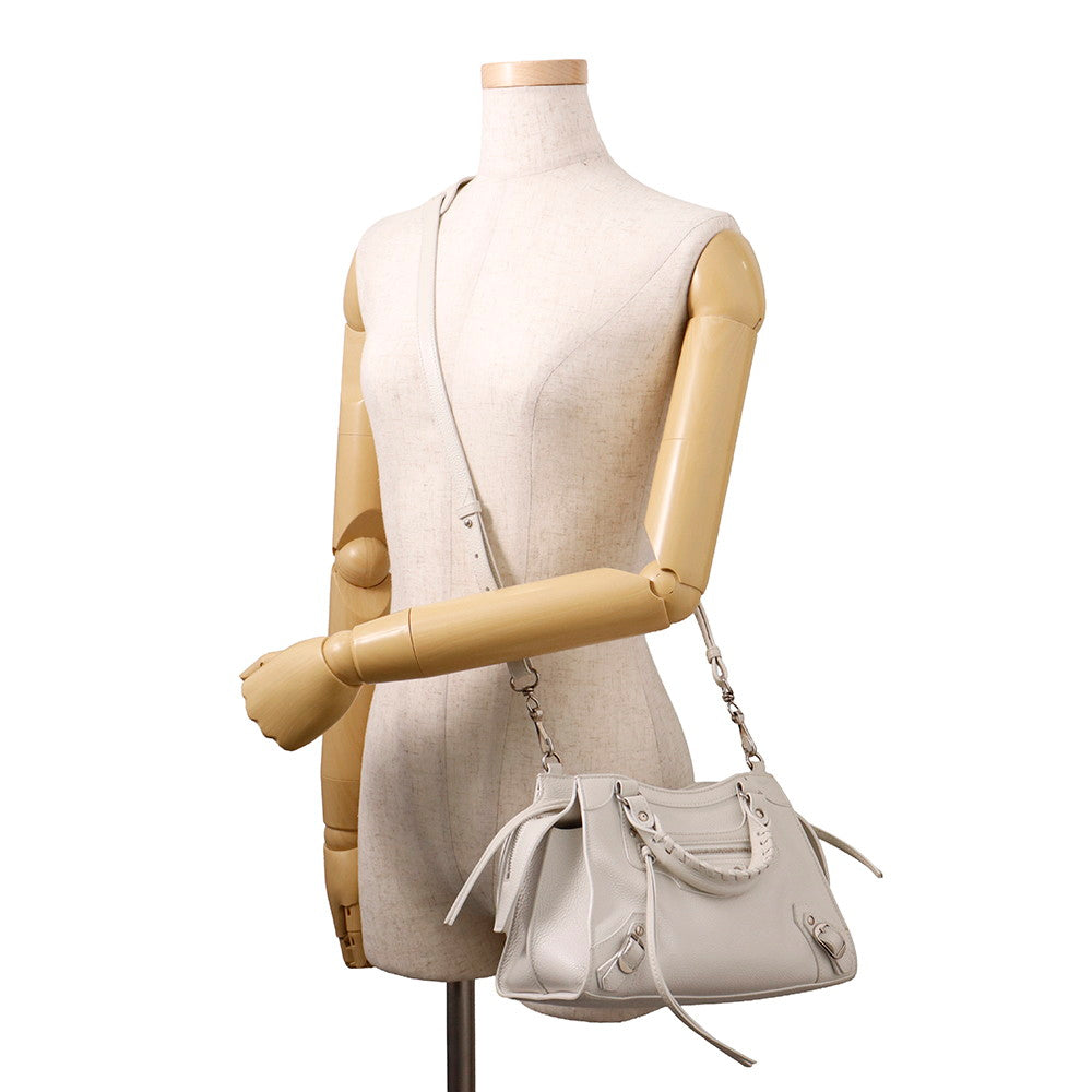 BALENCIAGA Neo-classic 2-way bag White679231 Leather