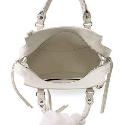 BALENCIAGA Neo-classic 2-way bag White679231 Leather