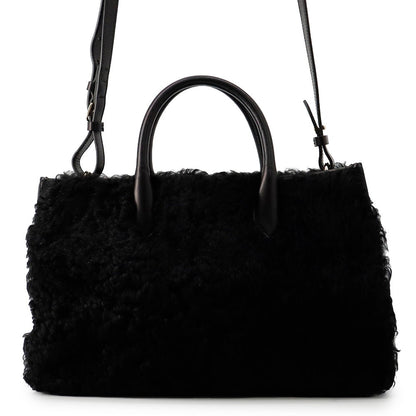 BALENCIAGA PadlockNude Black347235 Fur Leather