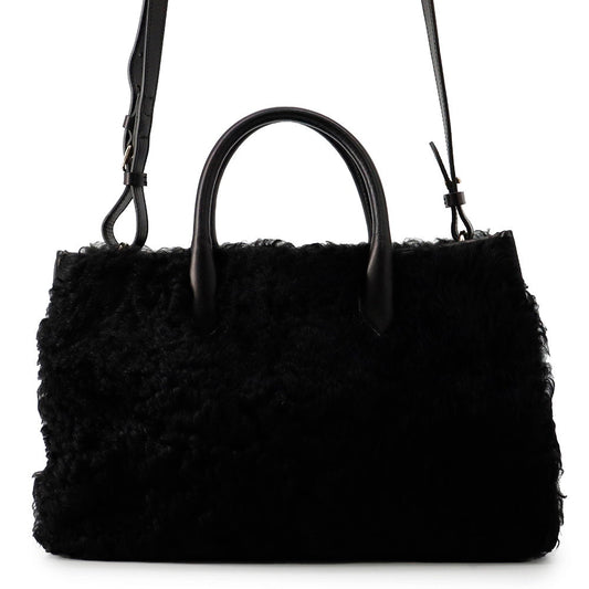 BALENCIAGA PadlockNude Black347235 Fur Leather