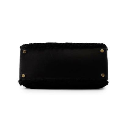 BALENCIAGA PadlockNude Black347235 Fur Leather
