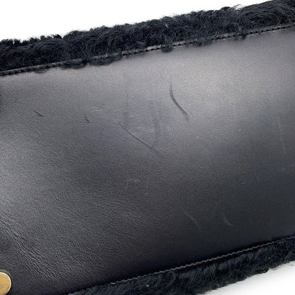 BALENCIAGA PadlockNude Black347235 Fur Leather