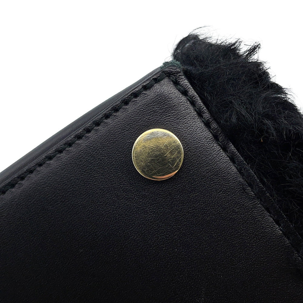 BALENCIAGA PadlockNude Black347235 Fur Leather
