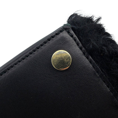 BALENCIAGA PadlockNude Black347235 Fur Leather