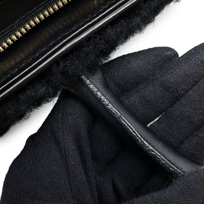 BALENCIAGA PadlockNude Black347235 Fur Leather
