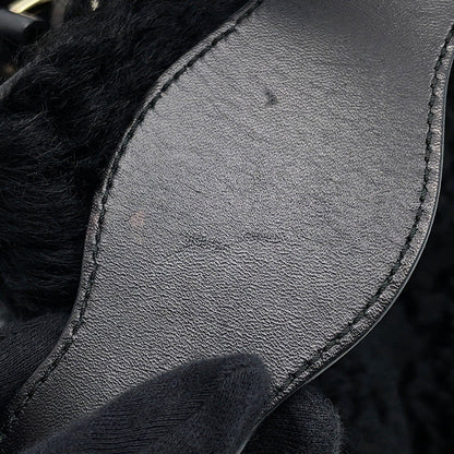 BALENCIAGA PadlockNude Black347235 Fur Leather