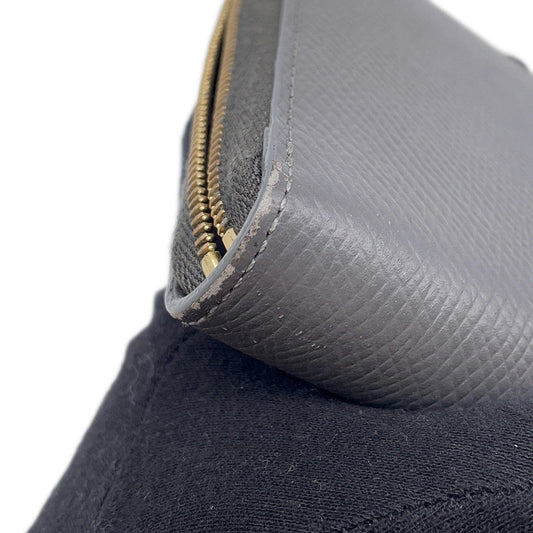 CELINE Round Zip Long Wallet Gray10B553BEL Leather
