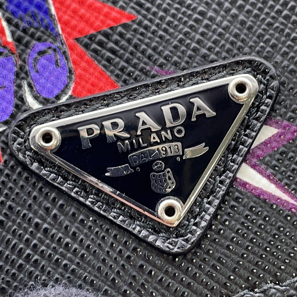 PRADA Frankenstein Shoulder Pouch Black/Purple2ZH068 Saffiano Leather