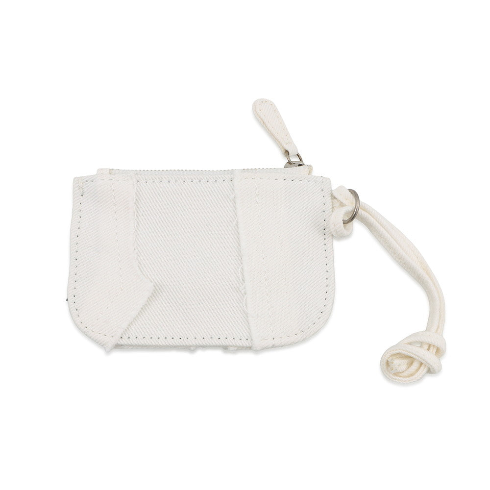 BALENCIAGA Le Cagol Coin Purse White776769 Denim