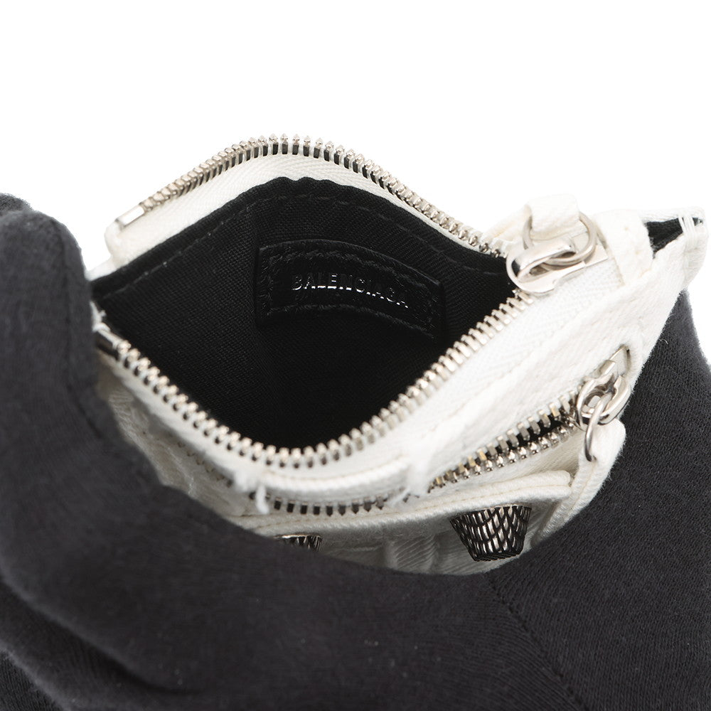 BALENCIAGA Le Cagol Coin Purse White776769 Denim
