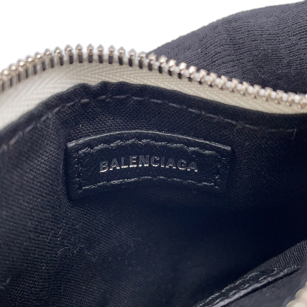 BALENCIAGA Le Cagol Coin Purse White776769 Denim