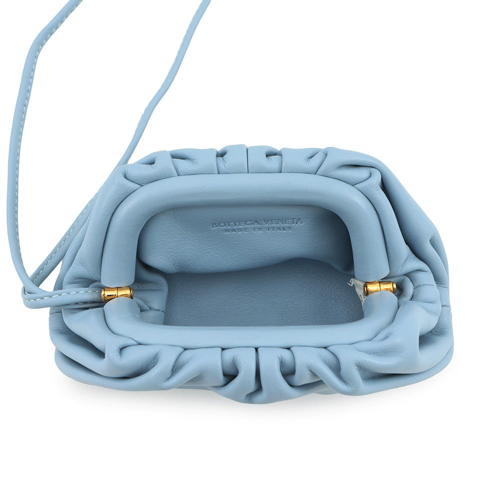 Bottega Veneta The Pouch Shoulder Bag Light Blue577816 Leather