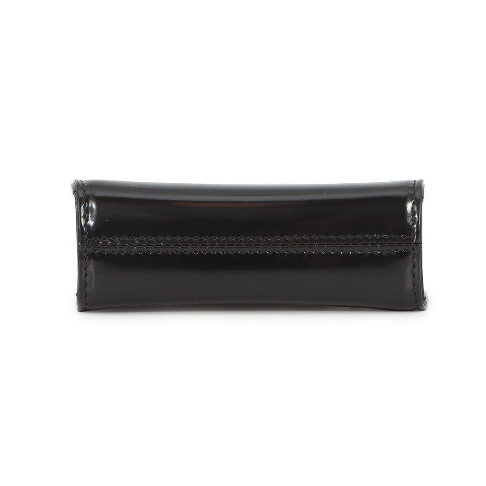 Ferragamo Gancini Chain Pouch Black213984 Patent Leather