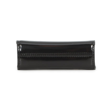 Ferragamo Gancini Chain Pouch Black213984 Patent Leather