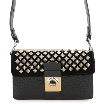 Maison Margiela Maison Margiela NewLock Horizontal Shoulder Bag Black/BeigeSB1WD0005P5019H1658 Leather Velour Canvas