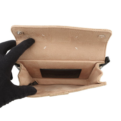 Maison Margiela Maison Margiela NewLock Horizontal Shoulder Bag Black/BeigeSB1WD0005P5019H1658 Leather Velour Canvas