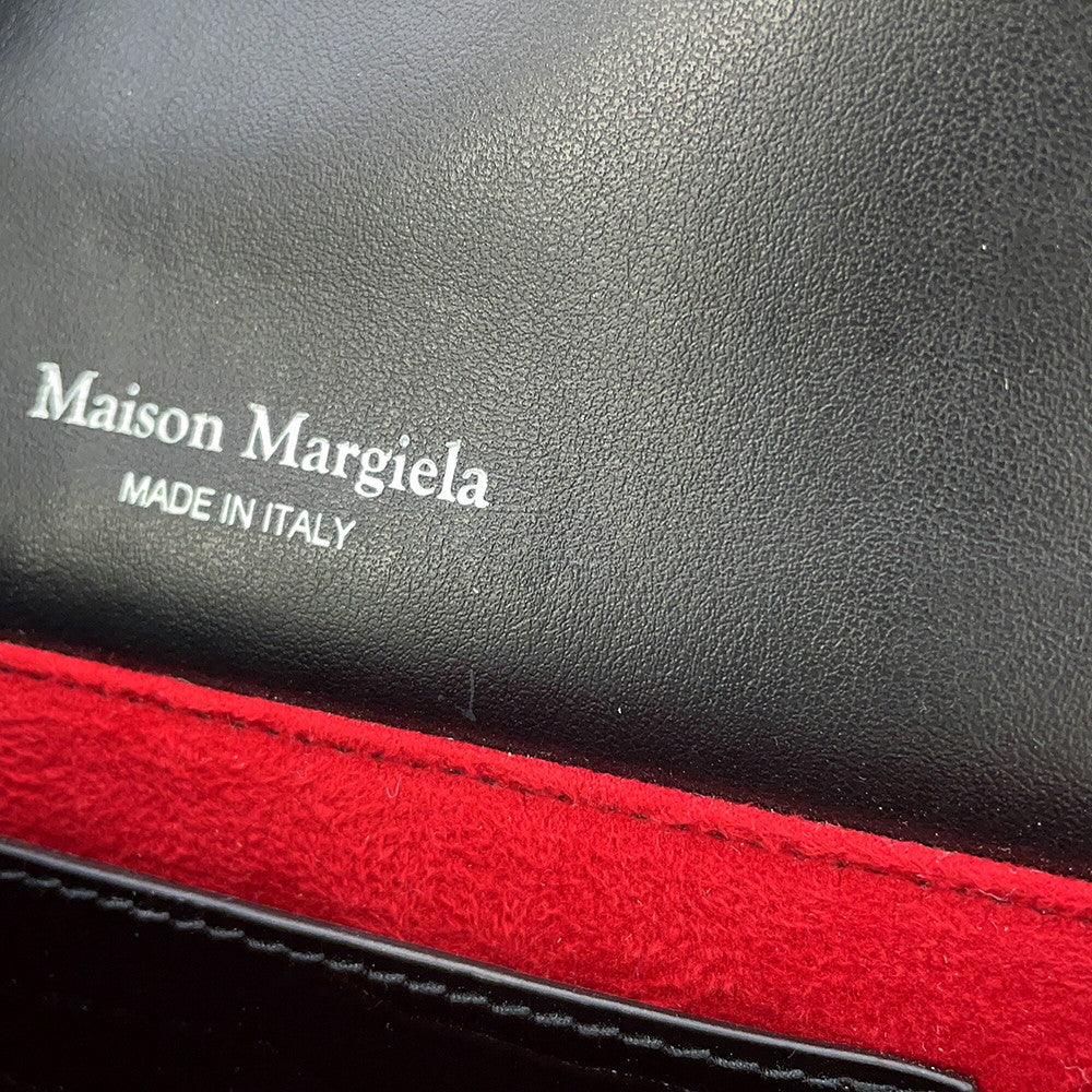 Maison Margiela Maison Margiela NewLock Horizontal Shoulder Bag Black/BeigeSB1WD0005P5019H1658 Leather Velour Canvas
