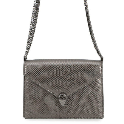 BVLGARI Serpenti Chain Shoulder Bag Silver290543 Molten Karung