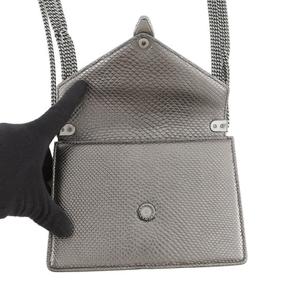 BVLGARI Serpenti Chain Shoulder Bag Silver290543 Molten Karung
