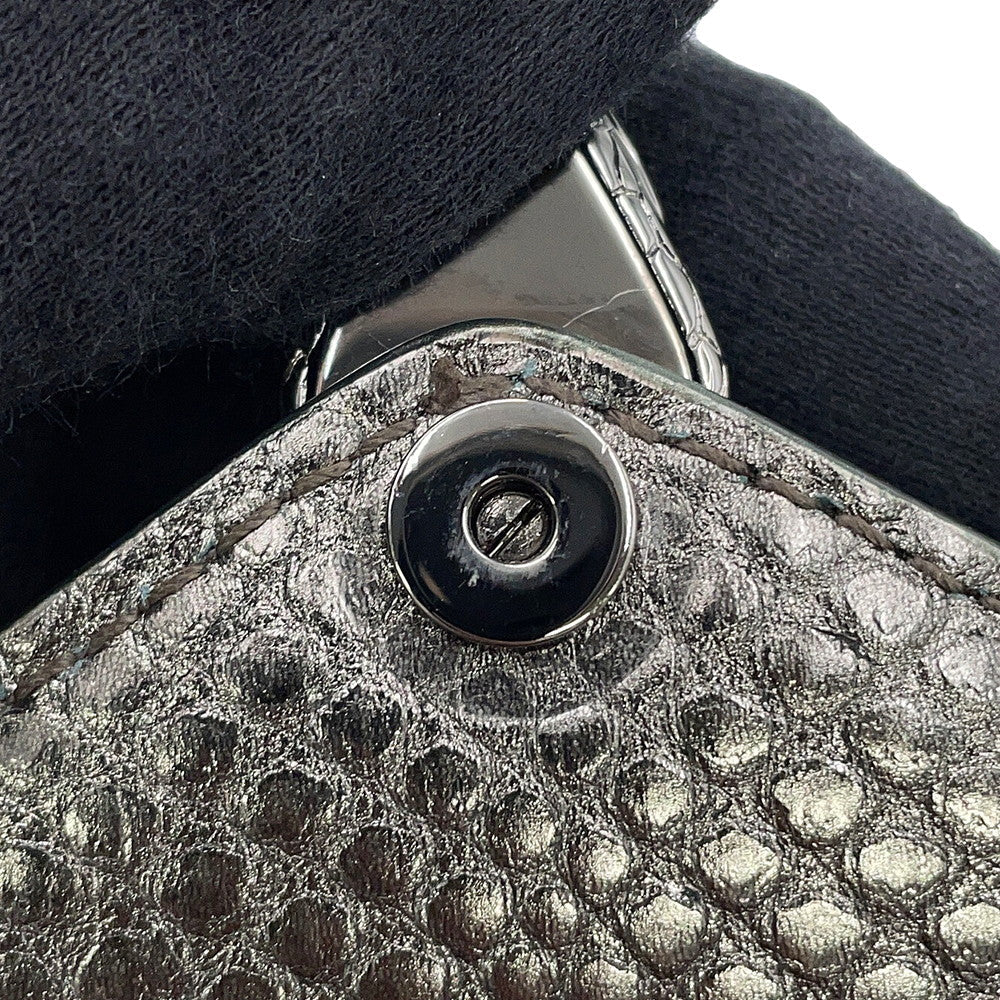 BVLGARI Serpenti Chain Shoulder Bag Silver290543 Molten Karung