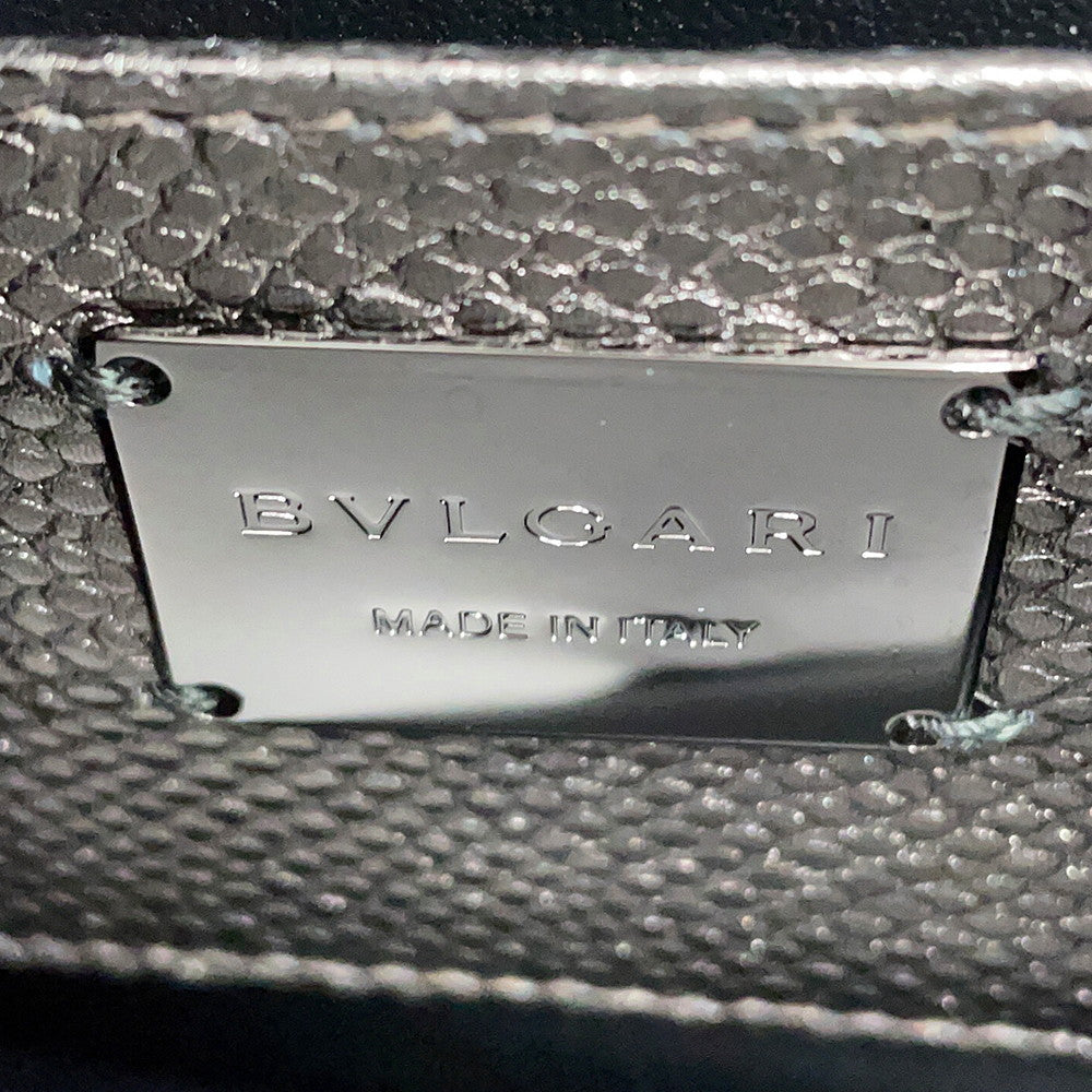 BVLGARI Serpenti Chain Shoulder Bag Silver290543 Molten Karung