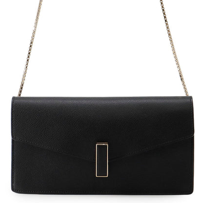 Valextra Valextra Iside Clutch Shoulder Bag Black Leather