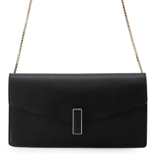 Valextra Valextra Iside Clutch Shoulder Bag Black Leather