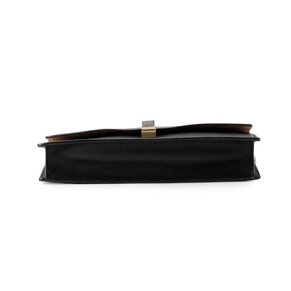 Valextra Valextra Iside Clutch Shoulder Bag Black Leather