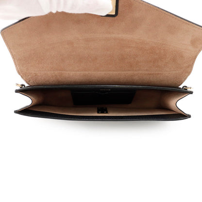 Valextra Valextra Iside Clutch Shoulder Bag Black Leather