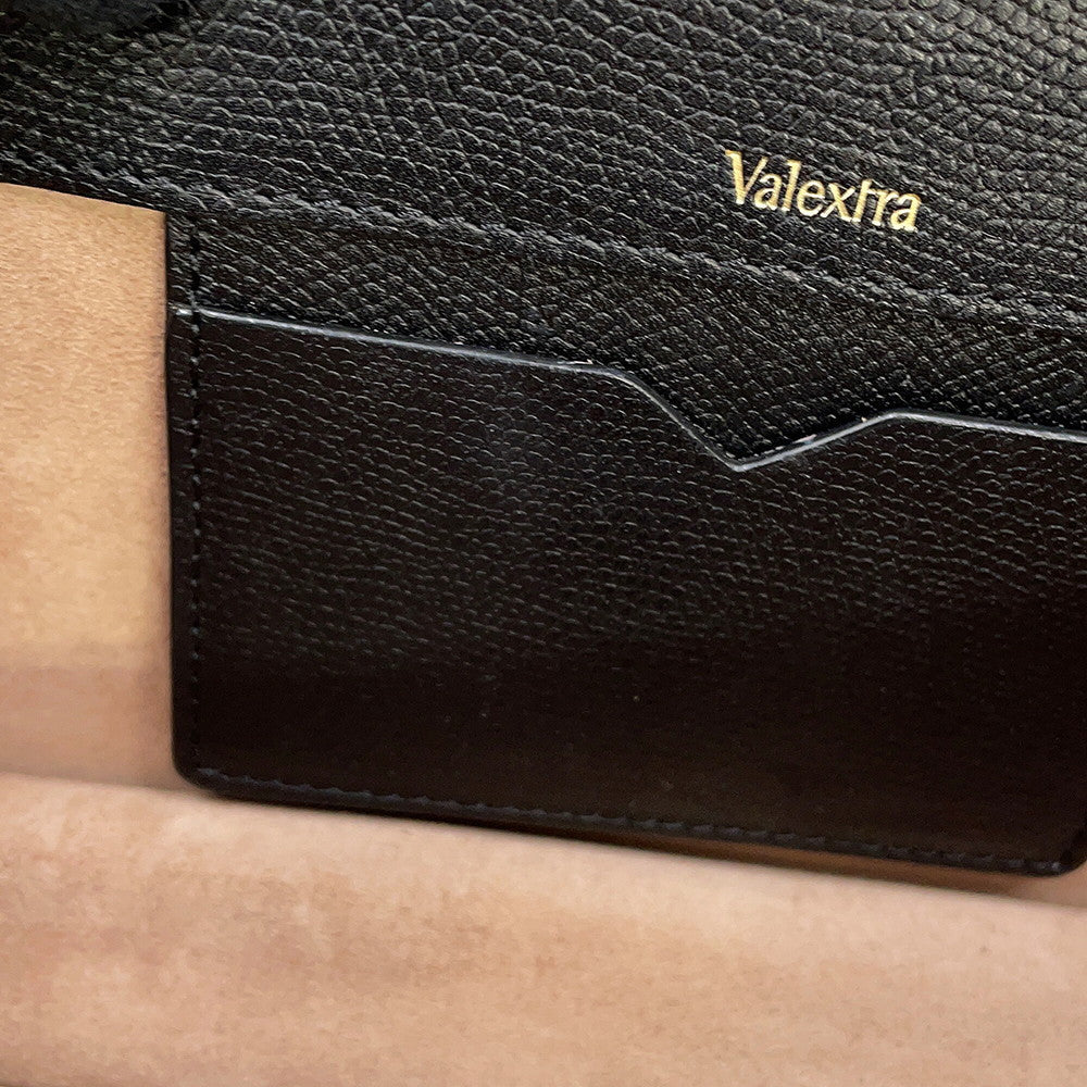 Valextra Valextra Iside Clutch Shoulder Bag Black Leather