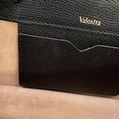 Valextra Valextra Iside Clutch Shoulder Bag Black Leather