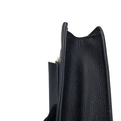 Valextra Valextra Iside Clutch Shoulder Bag Black Leather
