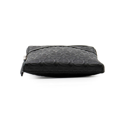 Ferragamo Gancini Shoulder Bag Black240311 745006 Calf Leather