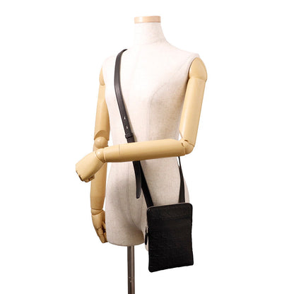 Ferragamo Gancini Shoulder Bag Black240311 745006 Calf Leather