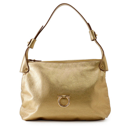 Ferragamo Gancini One Shoulder Bag Gold21B717 Leather