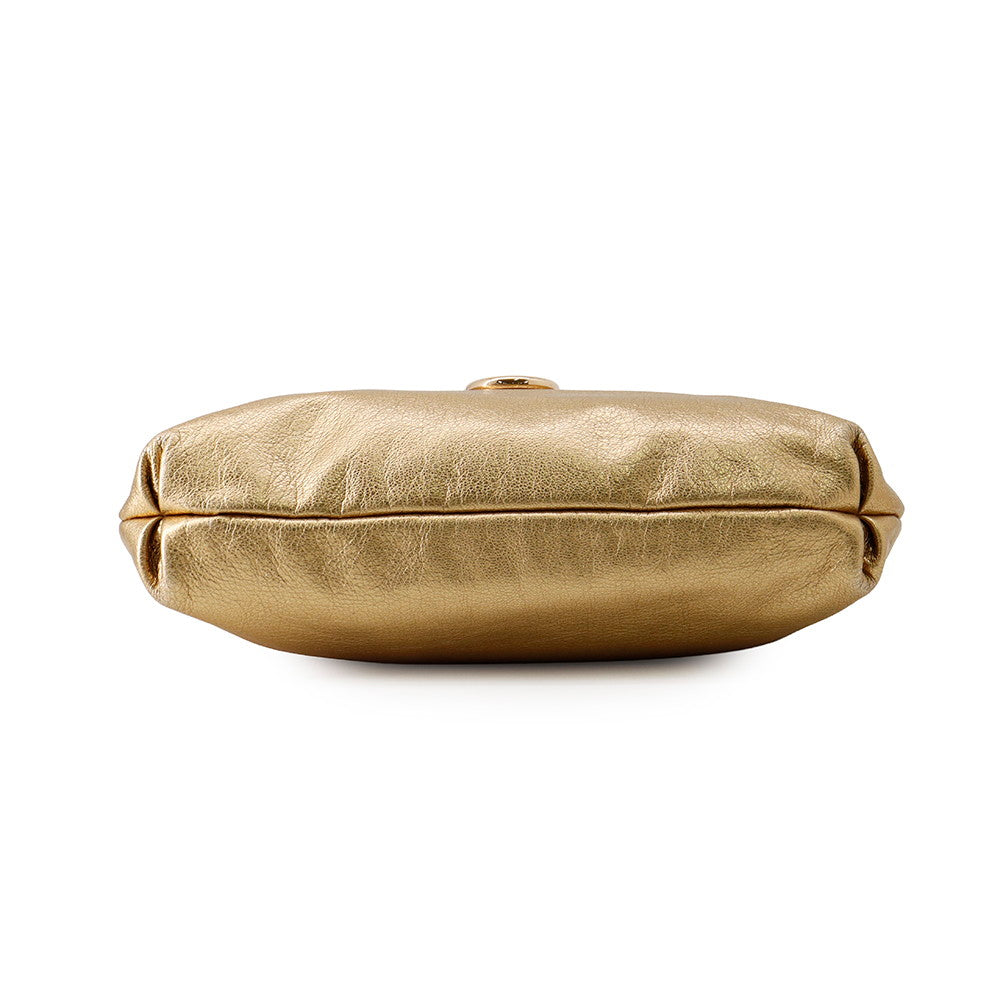 Ferragamo Gancini One Shoulder Bag Gold21B717 Leather