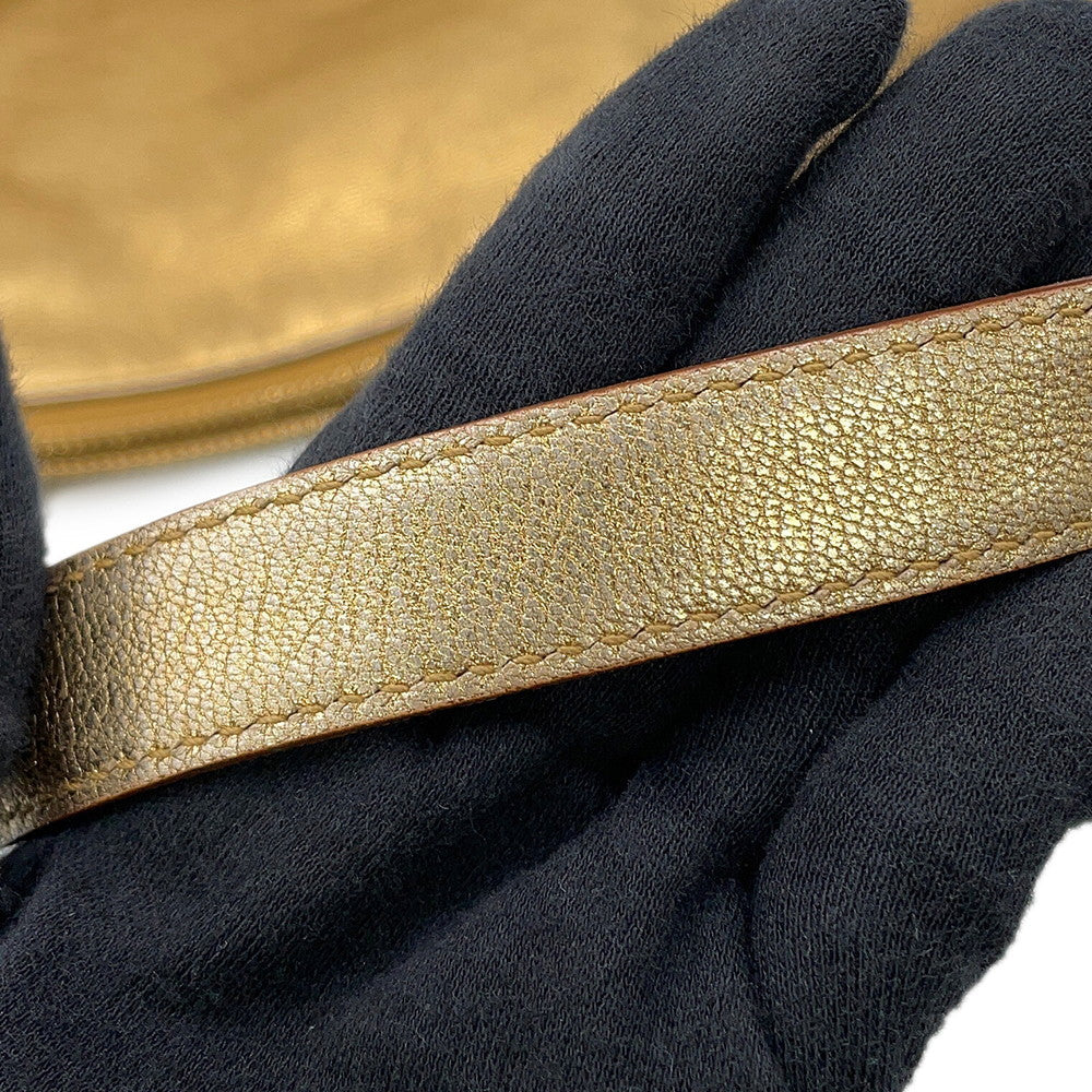 Ferragamo Gancini One Shoulder Bag Gold21B717 Leather