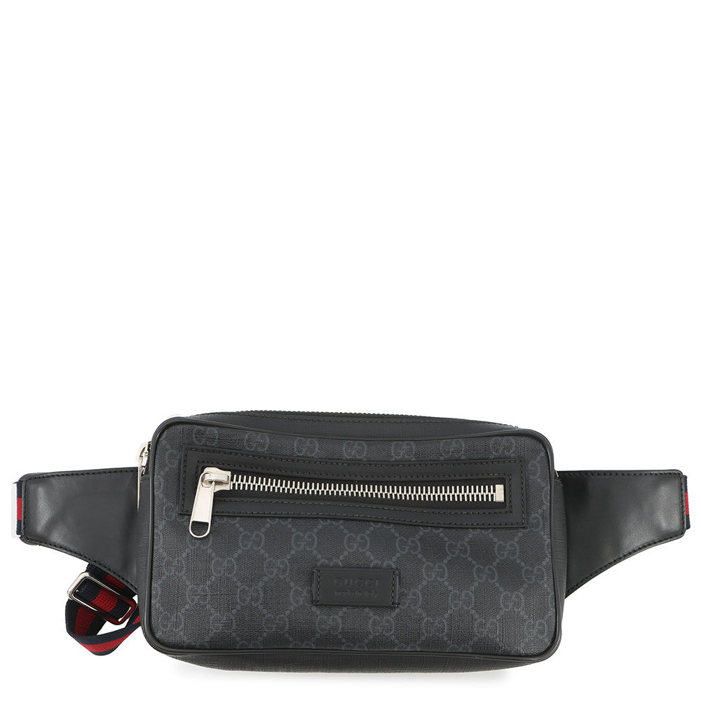 GUCCI GG Supreme Crossbody Bag Black474293 GG Supreme Leather