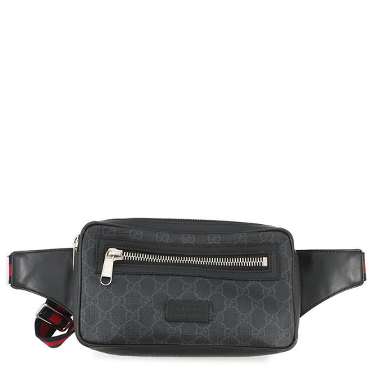 GUCCI GG Supreme Crossbody Bag Black474293 GG Supreme Leather