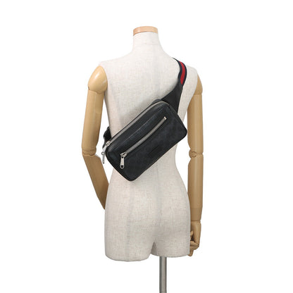 GUCCI GG Supreme Crossbody Bag Black474293 GG Supreme Leather