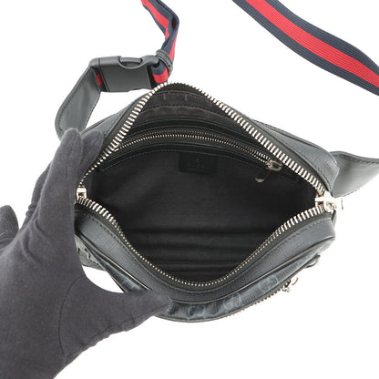 GUCCI GG Supreme Crossbody Bag Black474293 GG Supreme Leather