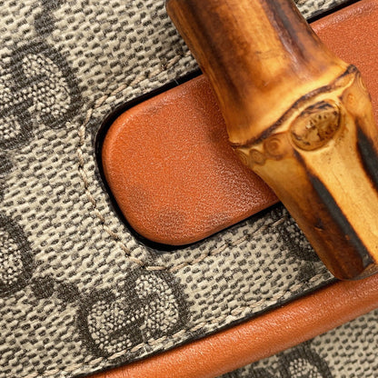 GUCCI Bamboo 1947 Waist Bag Beige/Brown681137 GG Supreme Leather Size Mini