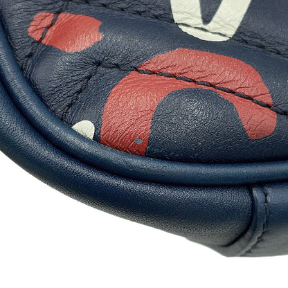 GUCCI GG Marmont Ghost Shoulder Bag Blue443499 Leather