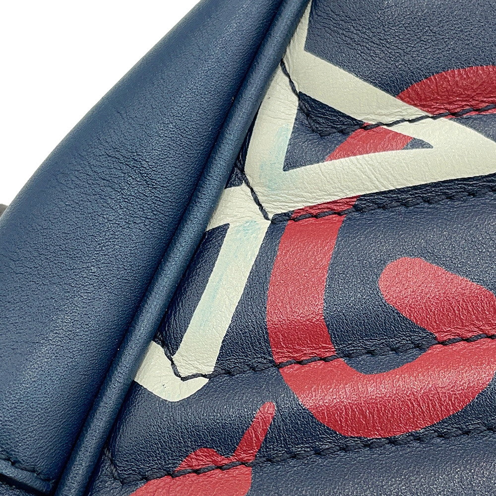 GUCCI GG Marmont Ghost Shoulder Bag Blue443499 Leather
