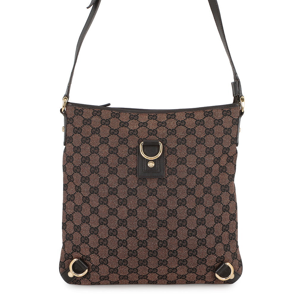 GUCCI GG Canvas Shoulder Bag Brown272400 GG Canvas Leather